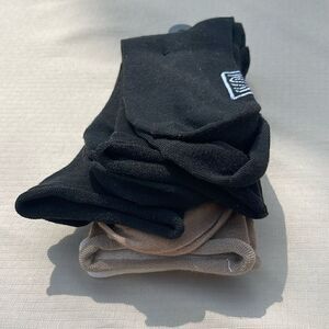 Casual Crew Socks for Women. Three pair, never worn, Black, Cream and Tan
